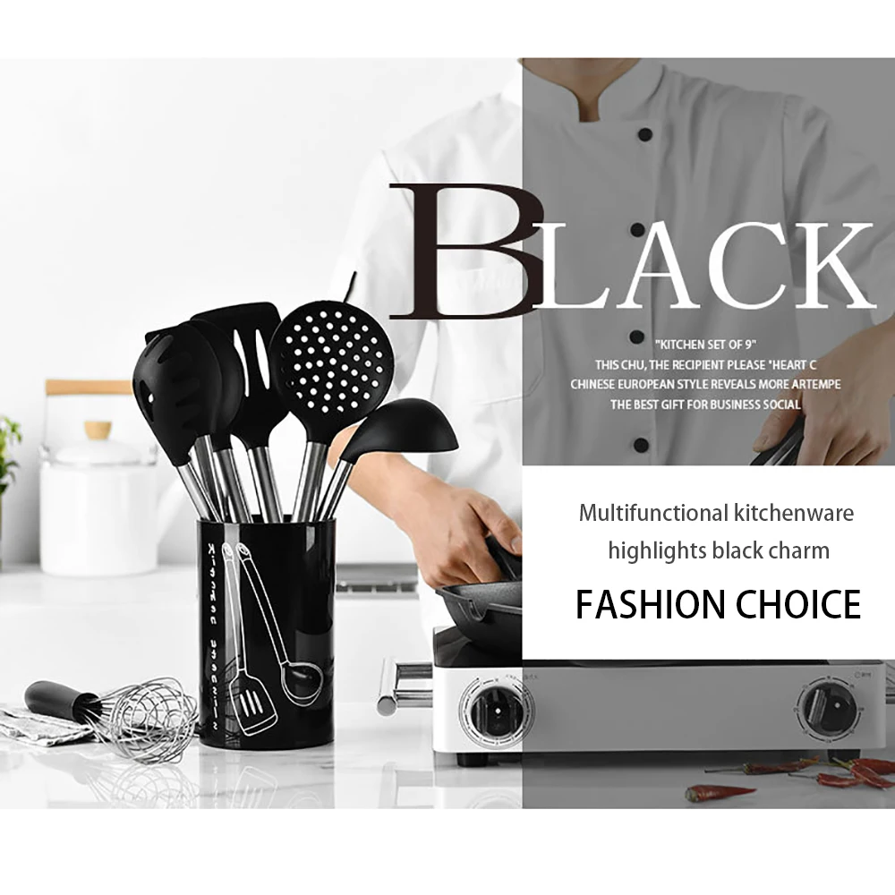 9 шт. Нержавеющая сталь посуда щипцы горячий горшок шпатель ложка Плита кухонные