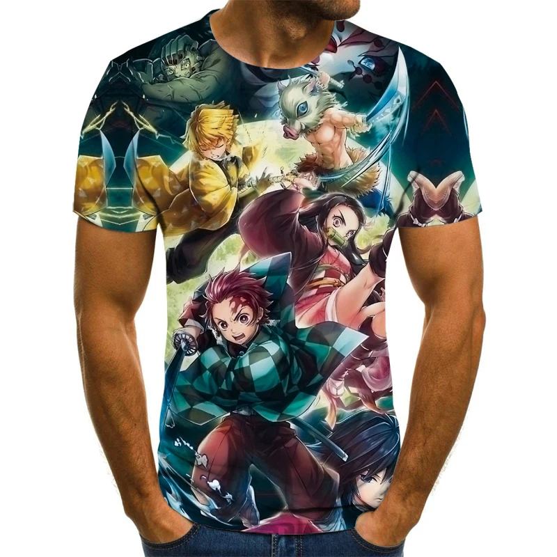 

Fashion new anime 3D printing men's casual T-shirt quirky hip-hop short-sleeved T-shirt summer O-neck men's
