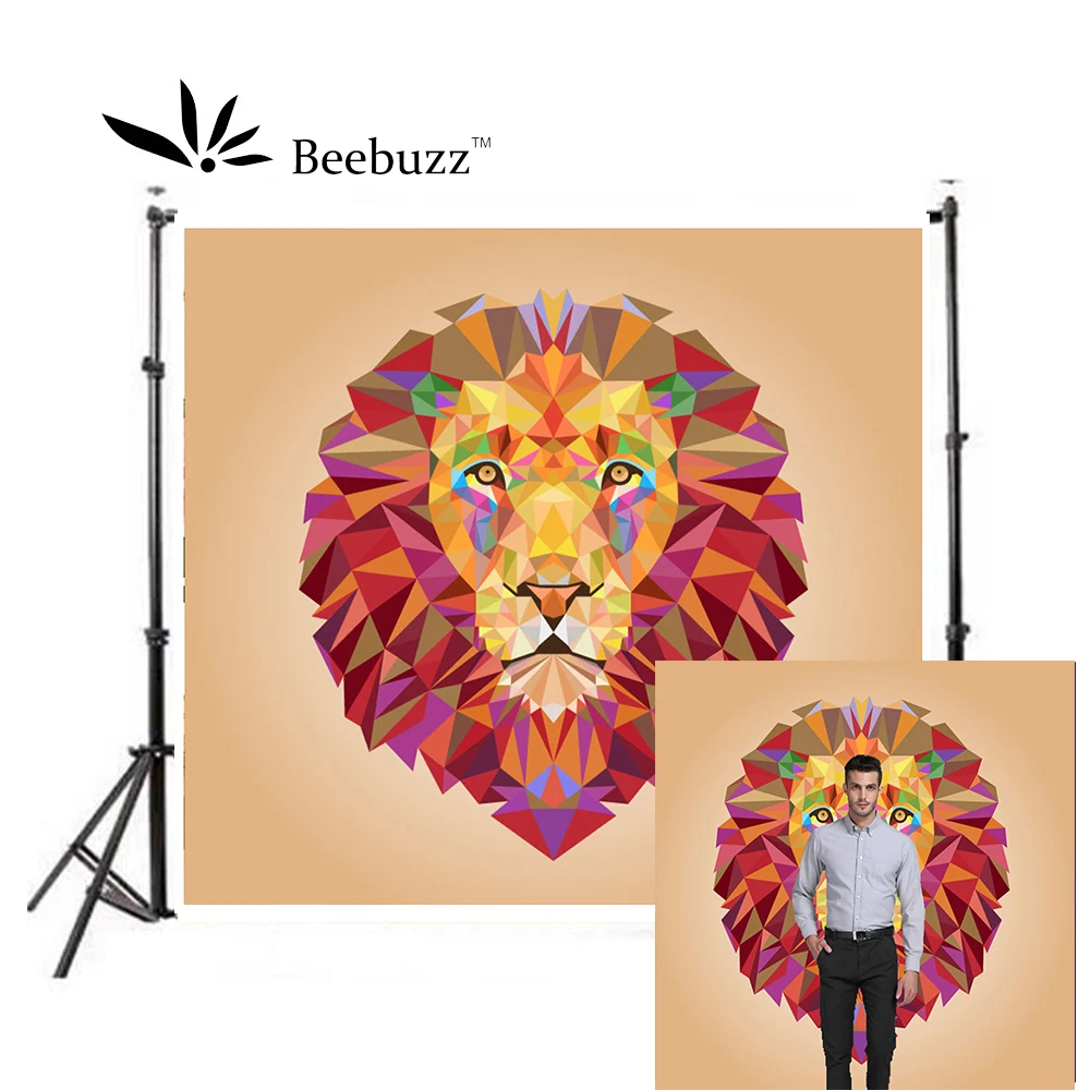 

Cartoon Lion Head Photography Backdrop Cartoon Pattern Background Photography studio props