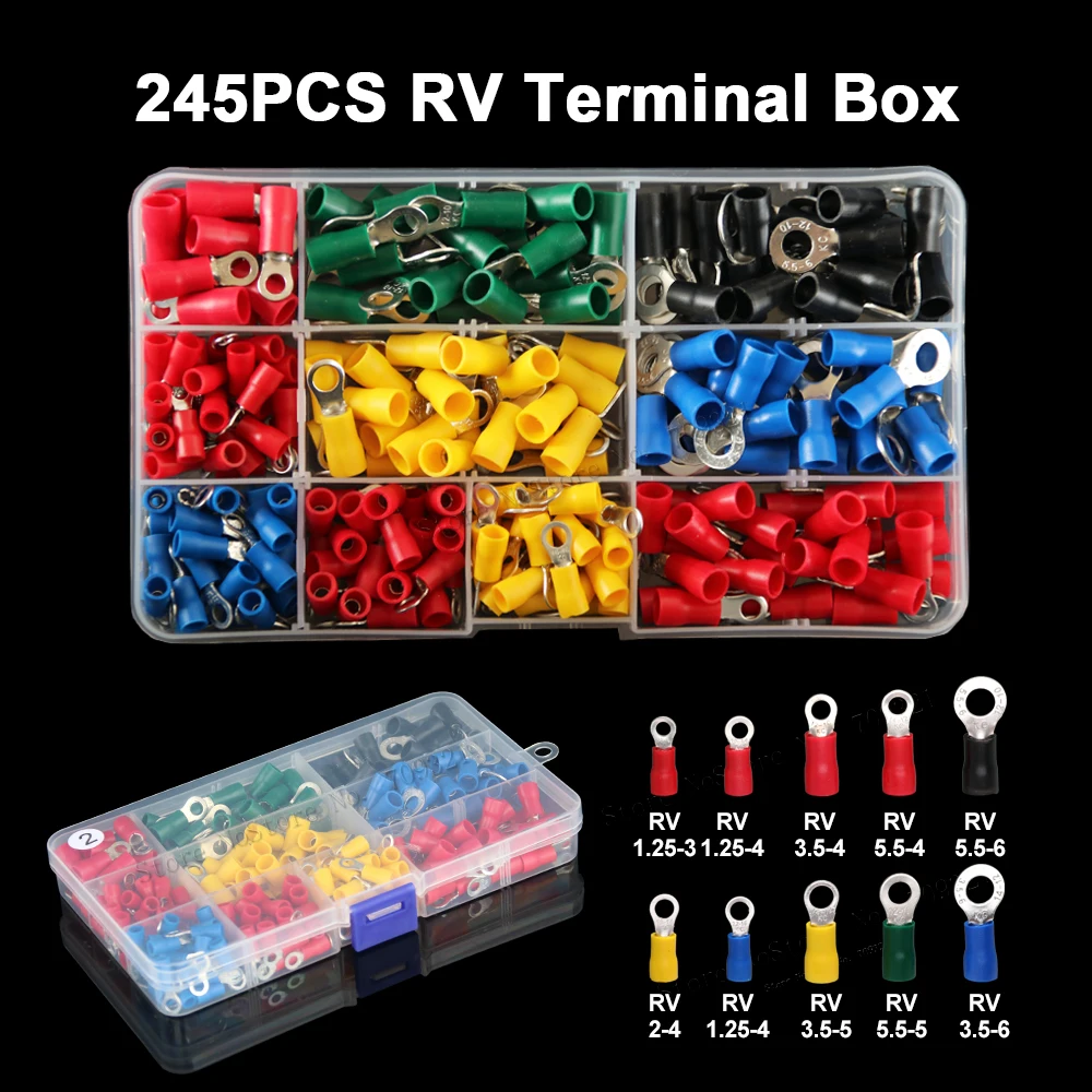 245 шт. обжимные соединители для проводов|Терминалы| |