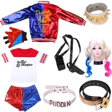 Halloween Holiday Party Adult Children Suicide Costume Squad Cosplay For Women Girls Joker Movie Anime Dress Up
