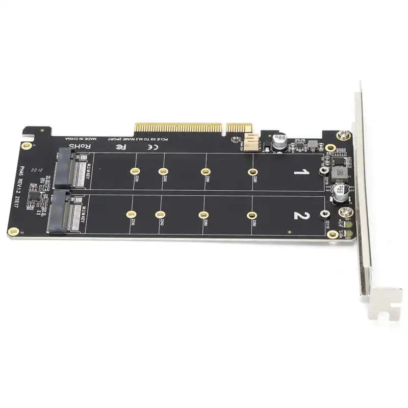 Переходная карта Dual M.2 NVMe SSD на PCIE X8 M Key жесткий диск конвертер ридер