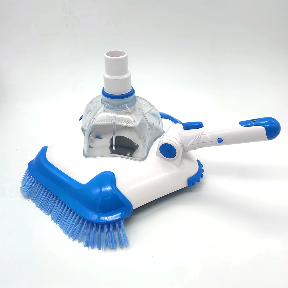 

Pool Cleaning Brush Vacuum Suction Head Transparent Pentagon Shape With Weighted Base Brush Cleaner For Removes Debris