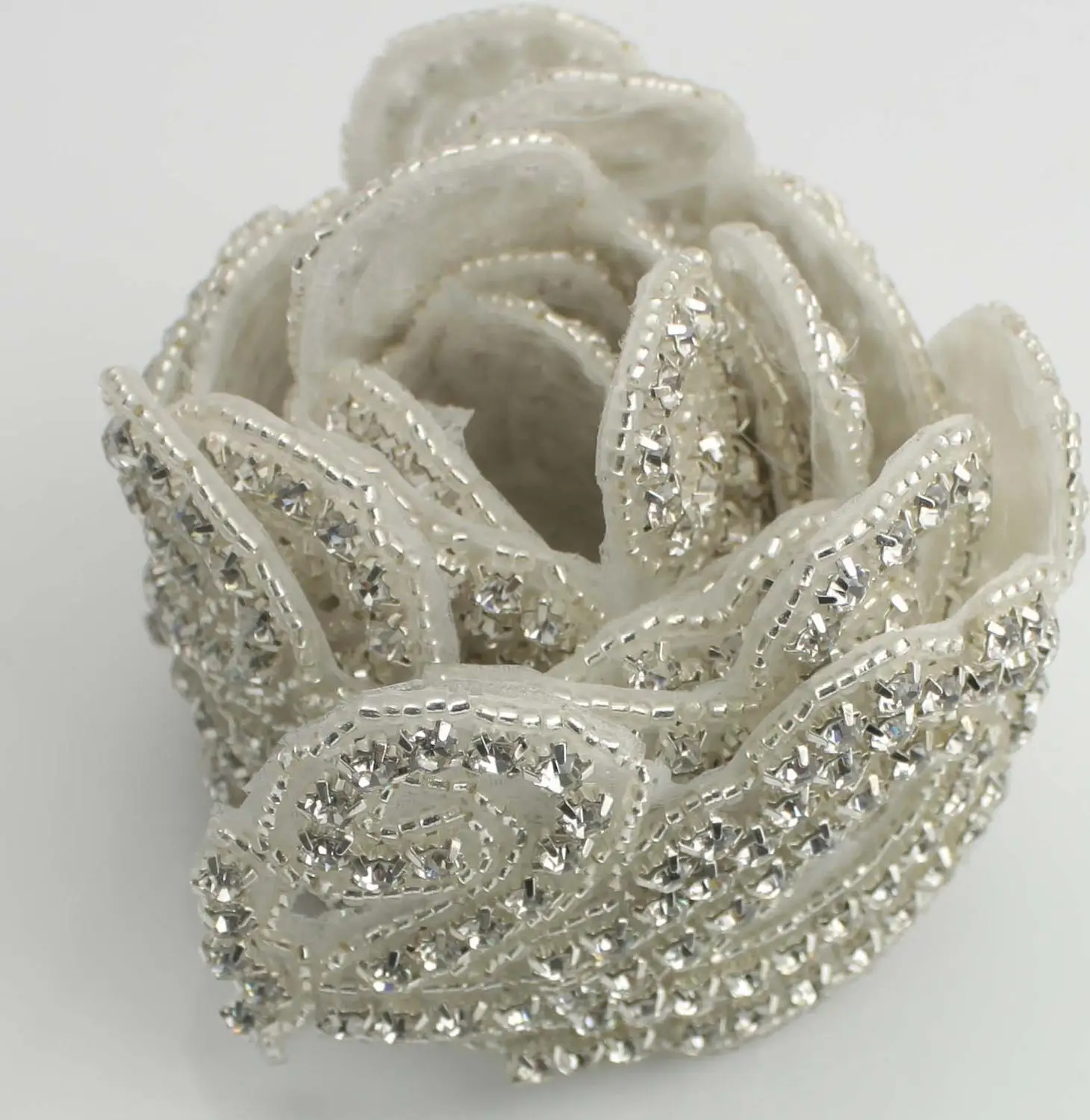 

10Yards Rhinestone Trim Appliques Motif for Dresses Vintage Crystal Bridal Sash Wedding Dress Belt High Quality