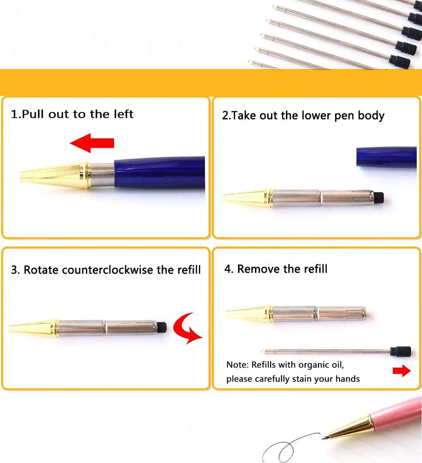 Роскошная ручка креативного дизайна 1 0 мм шариковая из металлической и медной