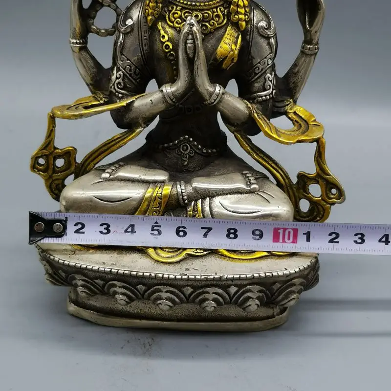 Коллекционная непальская тибетская буддистская медная богиня Лакшми статуя