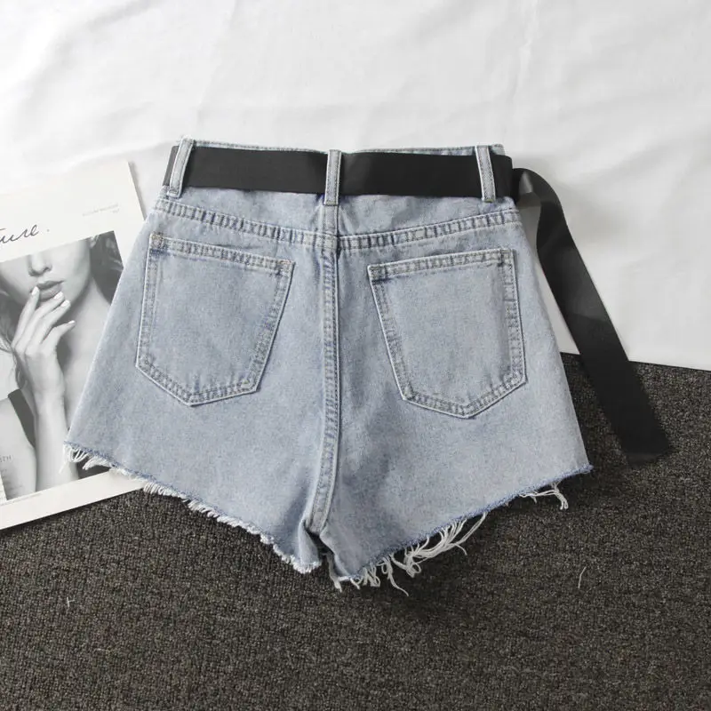 Шорты джинсовые Fitaylor женские с завышенной талией повседневные однотонные