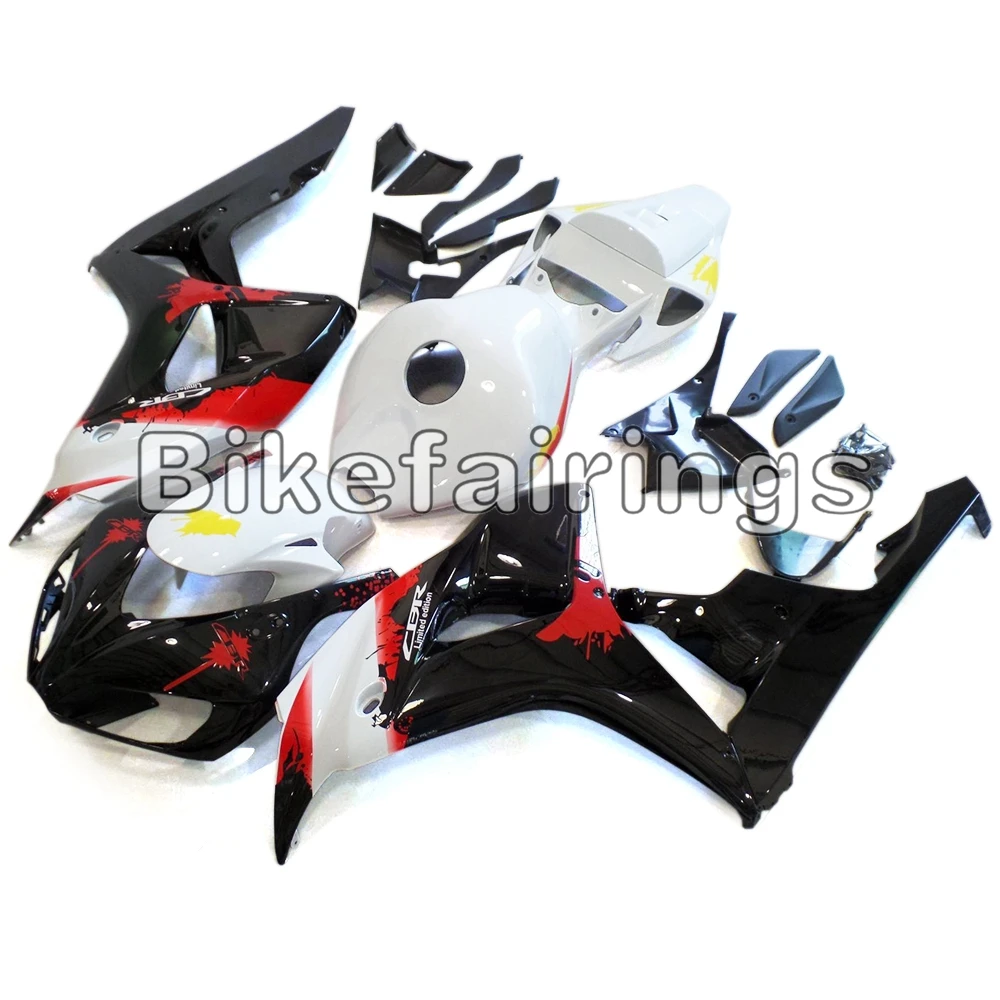 Белый набор для черного корпуса Подходит Honda CBR1000RR 2006 2007 06 07 крышки обтекателей