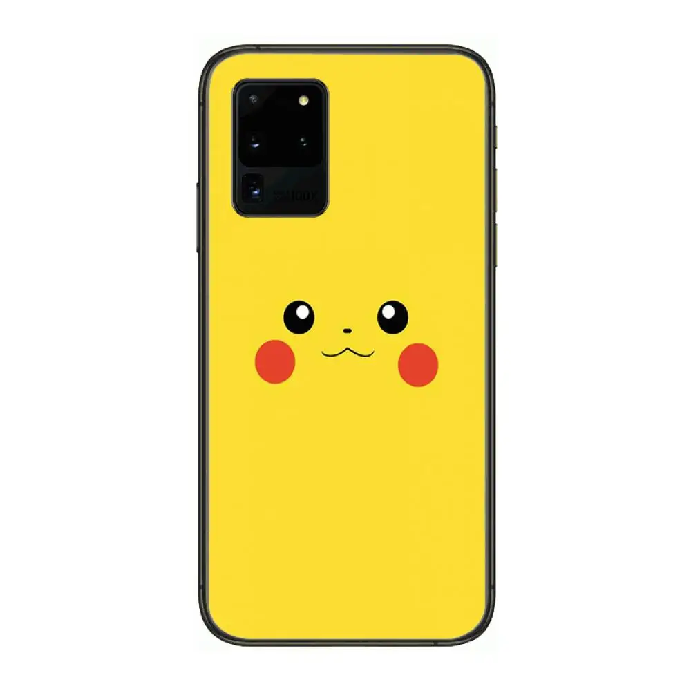 

Popular-Pokemon Phone cover hull For SamSung Galaxy S 6 7 8 9 10 20 21 Plus Edge E note 5G Lite Ultra black soft bumper