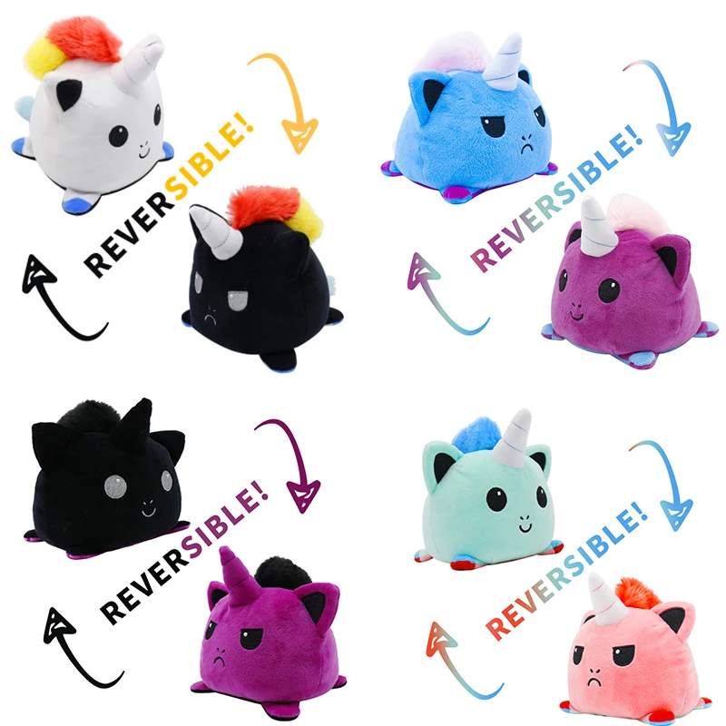 Реверсивный кота одежда для девочек с принтом Детские Plushie Pulpo плюшевые Животные