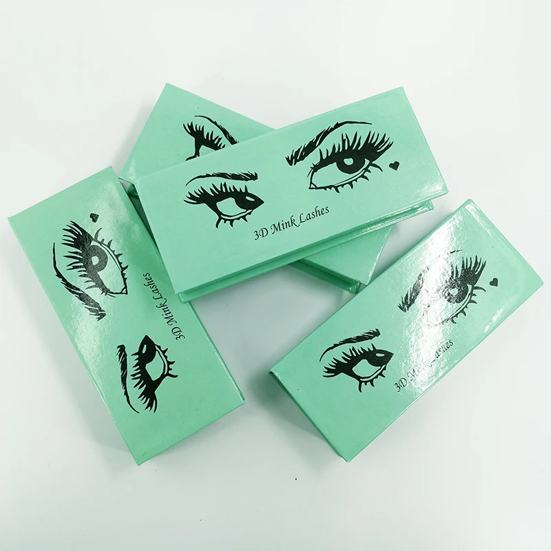 Green Eyes Пользовательские ресницы упаковочные коробки Подарочная коробка ресницы посылка на заказ Чехол для хранения s Макияж Косметический Чехол норка накладные ресницы 1 шт - Цвет: Green Eyes