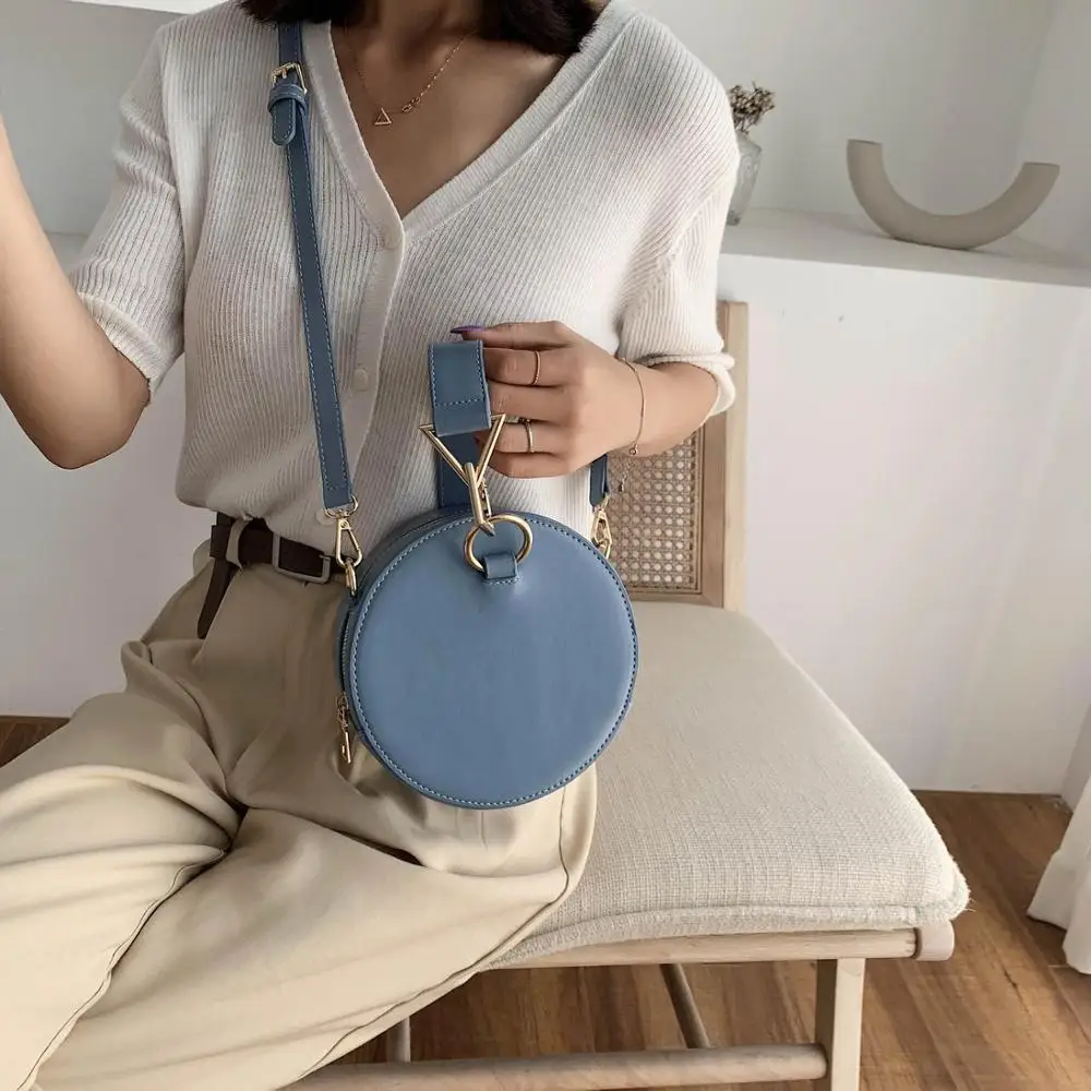 

Round Handbag Fashion Messenger Shoulder Bags For Women 2021Crossbody Bag Classic Alligator Pattern Hand Purse Femal Bolsa