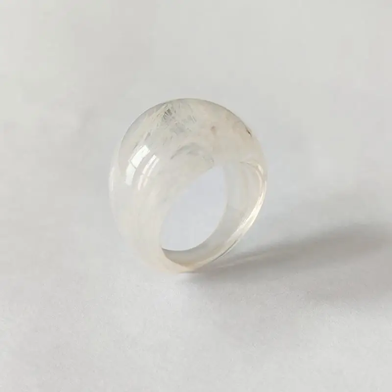 

2020 New Colorful European Fashion Transparent Resin Rings Finger Ring Party Rings For Women Party Jewelry Gifts
