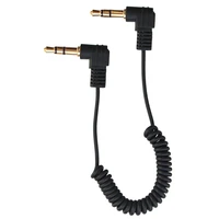 aux cable 3 5mm male to male 3 pole right angled audio coiled spiral for ipod mp3 car 20cm