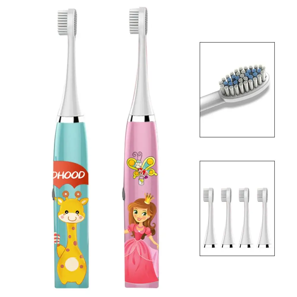 

Children Kid Cartoon Deer Print Waterproof Battery Sonic Toothbrush interdental brush tooth brushes the tooth protrudes