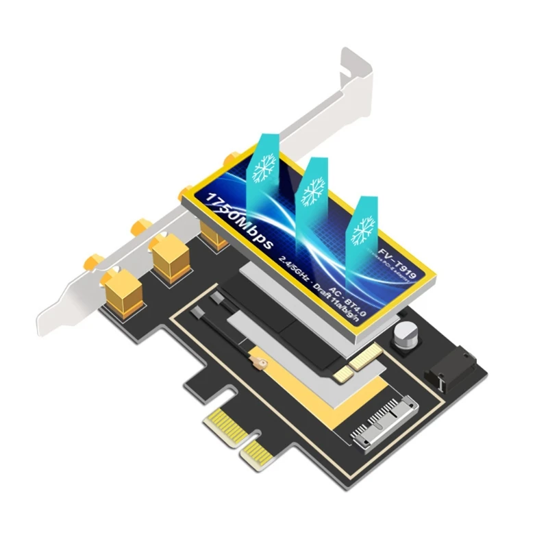 Совместимая с Bluetooth беспроводная сетевая карта 4 0 PCI-e BCM94360CD WiFi приемник 17 N0PB |