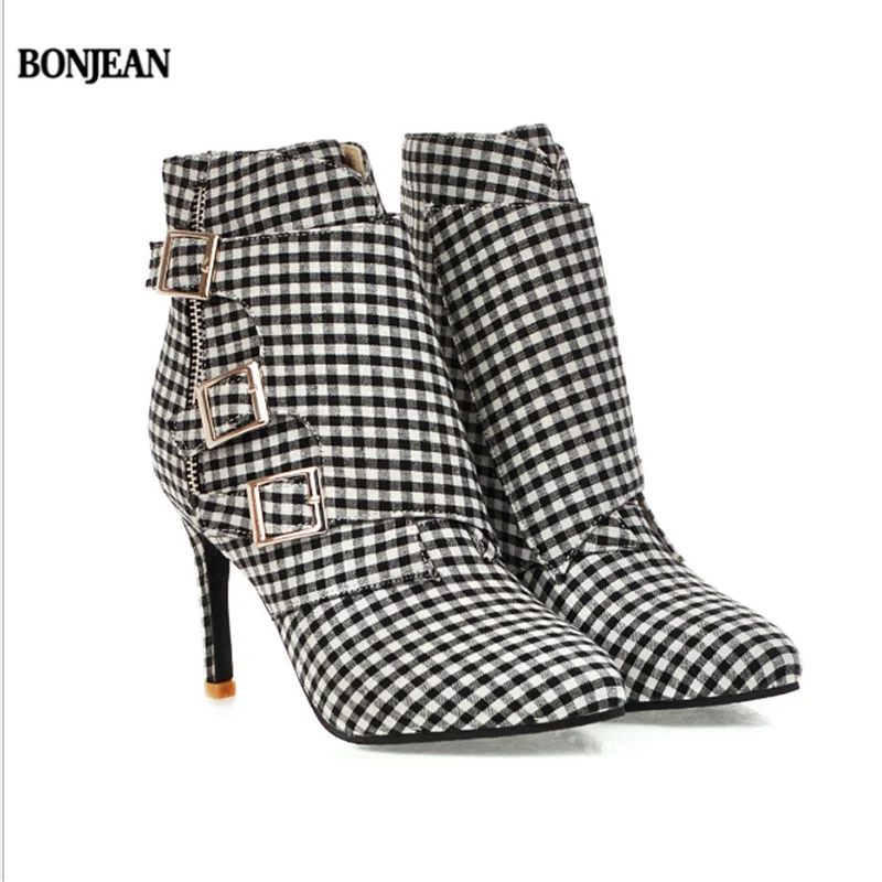 Bonjean/ботильоны для женщин Разноцветные туфли на шпильке с острым носком