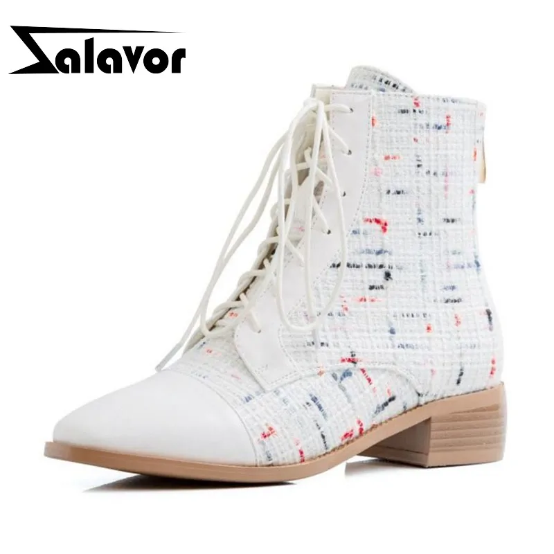 Женские ботильоны с квадратным носком на молнии размеры 31-43 | Обувь