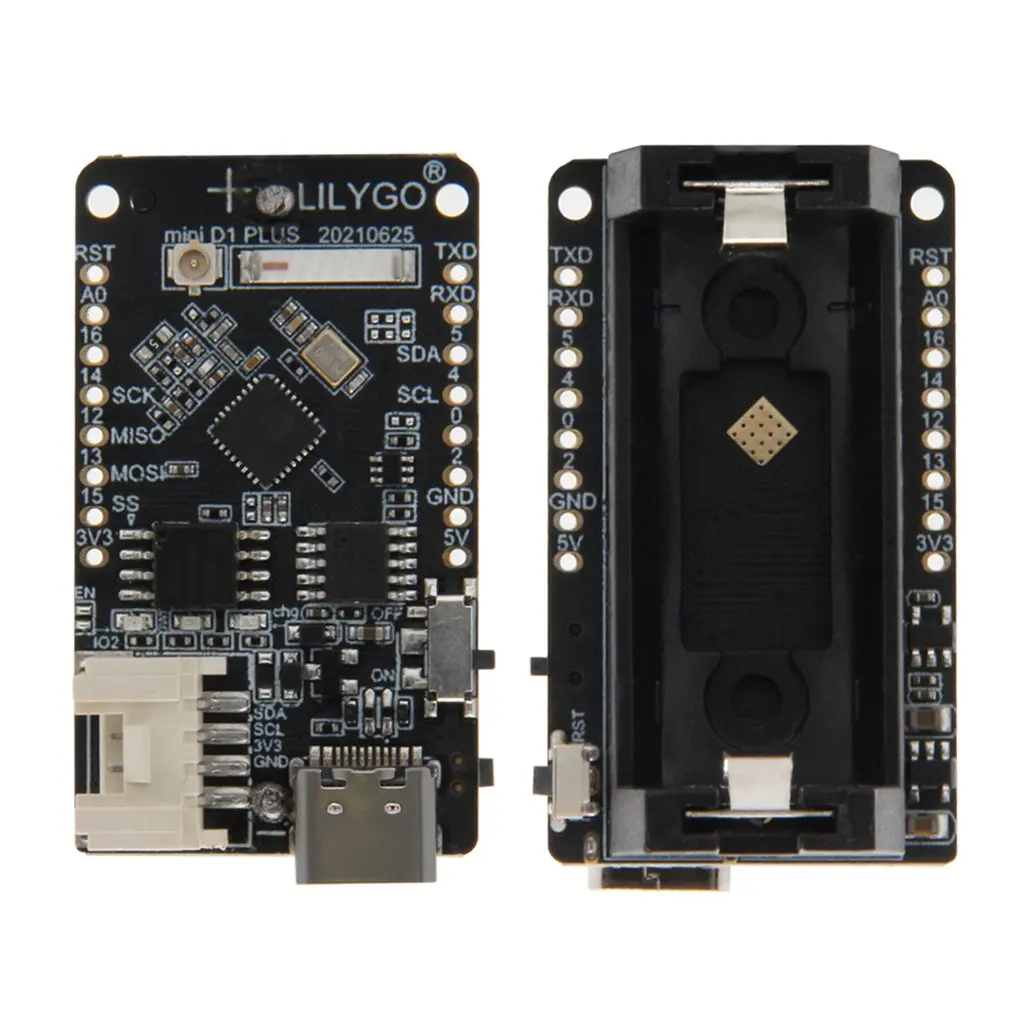 

T-OI PLUS Module LILYGO ESP32-C3 V1.0 16340 Rechargeable With Battery Holder Compatible With BLE Wi-Fi Development Board