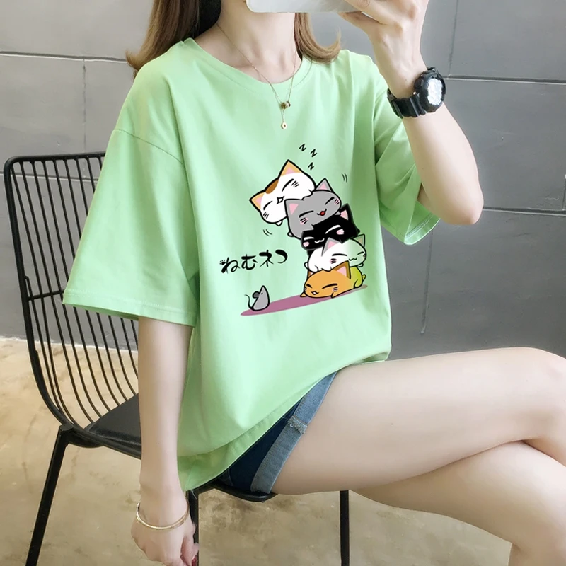 

Summer 2020 mint short sleeve t shirt Women Top Garment