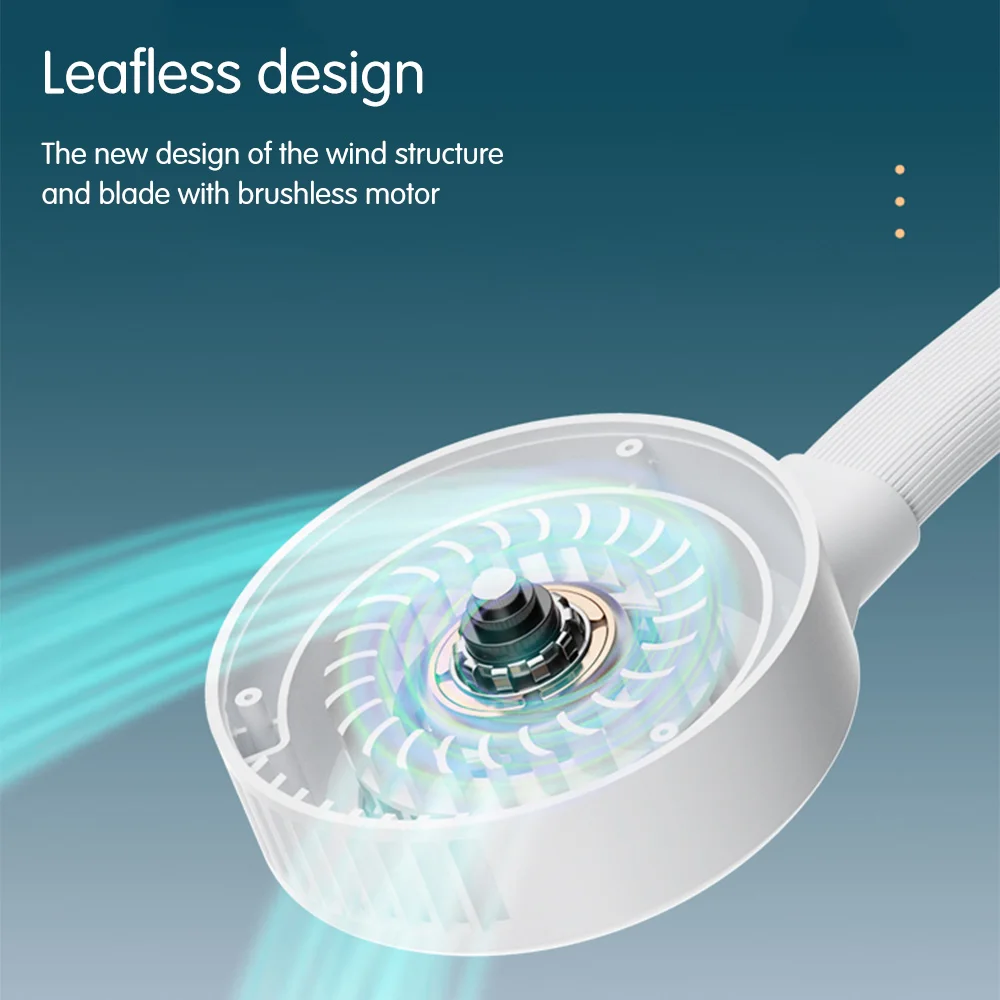 

USB Portable Fan Porous Hanging Neck Fan Rechargeable Leafless Hanging Fans Air Cooler Cooling Wearable Neckband Fans