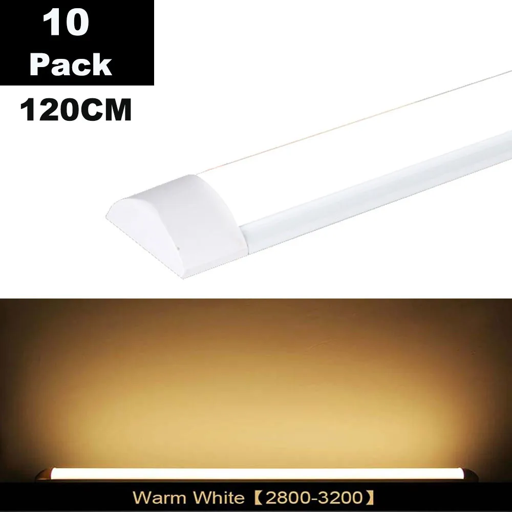 10pc 120CM 3000K 10 шт. светодиодный светильник для очистки ламповый светильник s 0,6 м 0,9 м 1,2 м AC85-265V светодиодный светильник для очистки лампочек для внутреннего дома Пылезащитная противотуманная панель 30 Вт 40 Вт - Испускаемый цвет: 10pc 120CM 3000K
