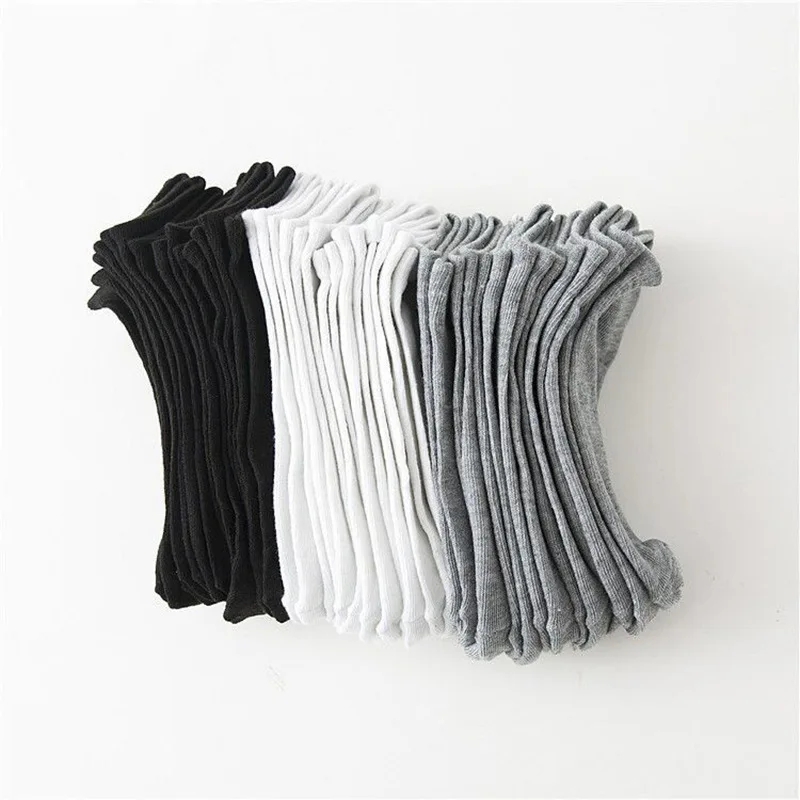 Набор женских носков короткие белые 5 пар в стиле Харадзюку | Женская одежда