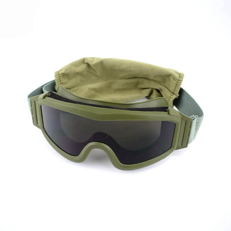 Тактические очки черного/зеленого/желтого цвета военные армейские для