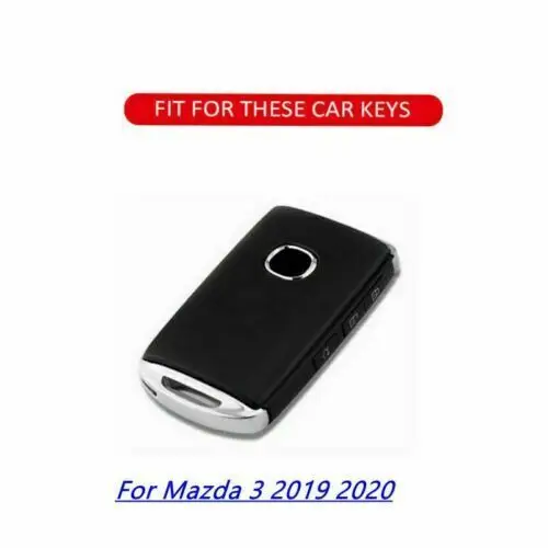 Classic Leather Car Key Fob Case Cover Holder Shel Bucklel For Mazda 3 2020 2019 Accesorios Alexa CX4 CX5 CX8 19-up Button | Автомобили и