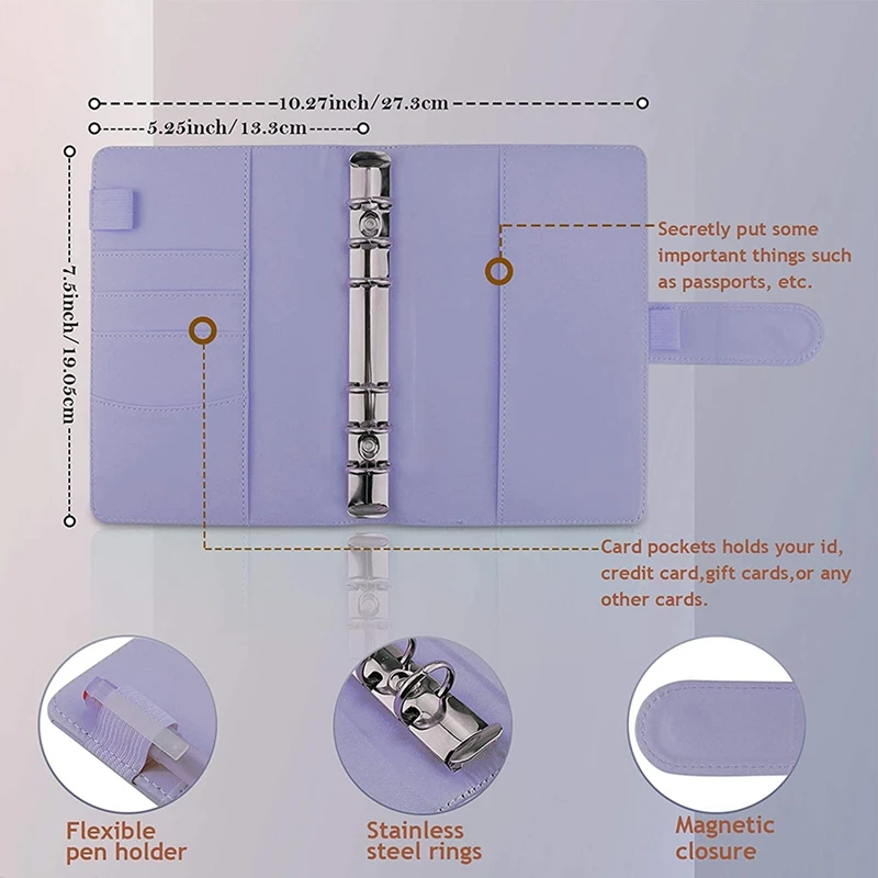 A6 связующего и 12 прозрачный конверт Системы бюджетного планирования блокнот