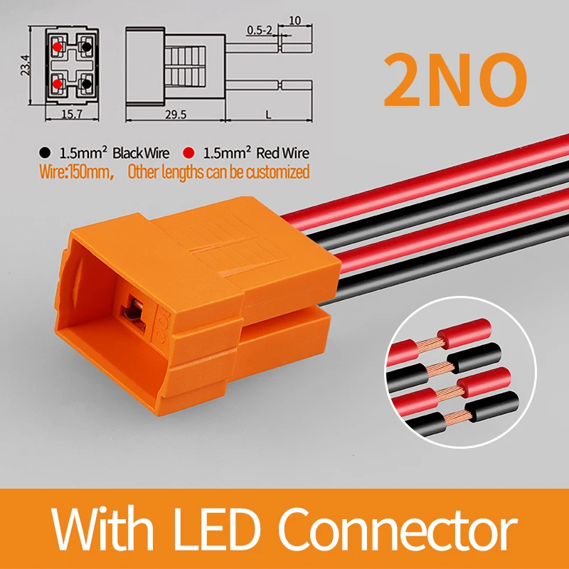 Кнопочный переключатель LANBOO 22 мм 15А нержавеющая сталь