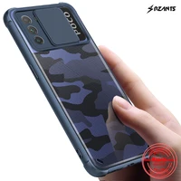 rzants for xiaomi poco m3 case hard camouflage lens lens protection shockproof slim crystal clear cover