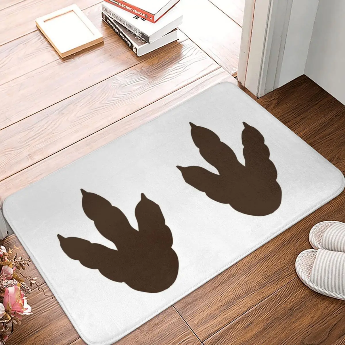 Динозавр ножки полиэстер Придверный коврик для ног нескользящий моющийся вход