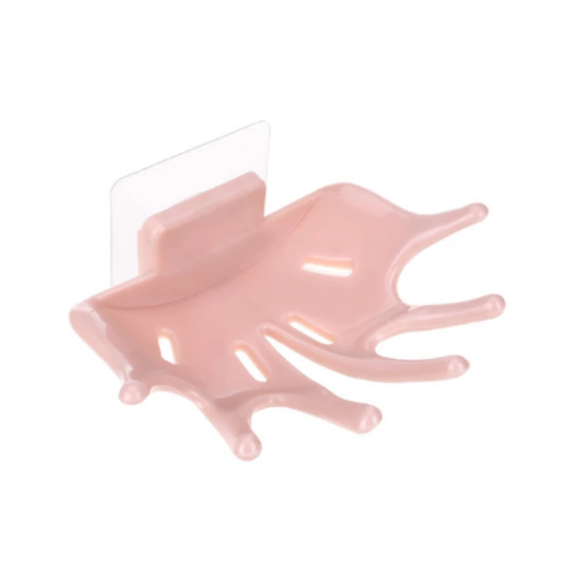 Style B Pink Бесшовная корона пластиковый держатель для хранения мыльница многофункциональная полка для хранения бритвенный крючок Кухонная мойка аксессуар для ванной комнаты - Цвет: Style B Pink