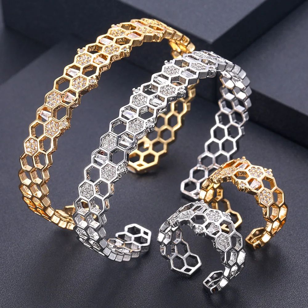 Jankelly на руку люксовый уникальный браслет кольцо Ювелирные наборы для женщин