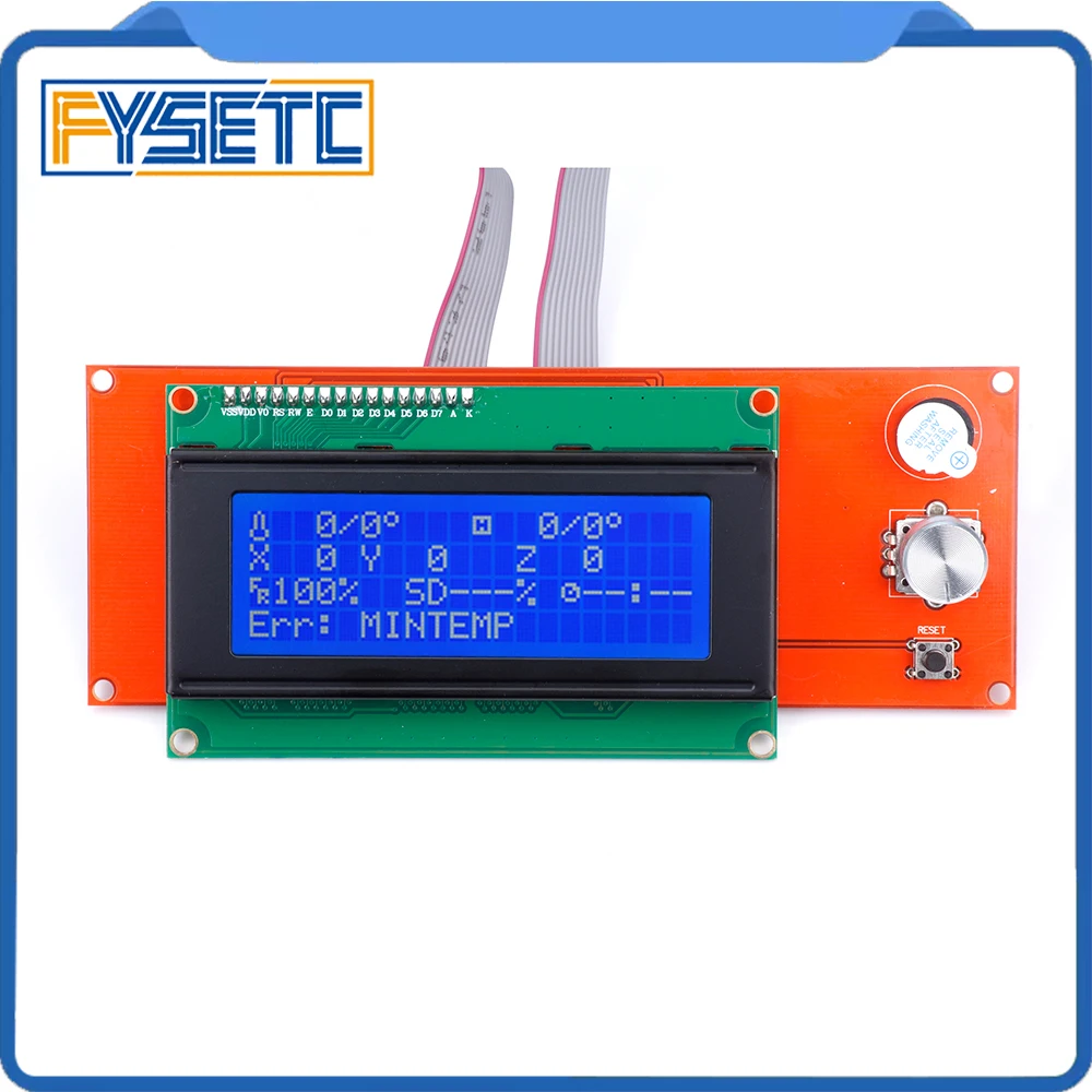2004 ЖК дисплей 3D принтер контроллер с адаптером RAMPS 1 4 Mendel (20 символов x линии) для Anet