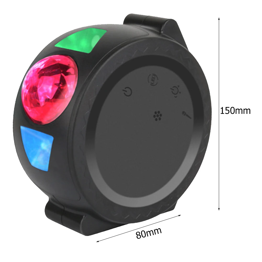 

Touch Switch Starry Sky Projector Night Light Projection 6 Colors Ocean Waving Lights 360 Degree Rotation Night Lighting Lamp