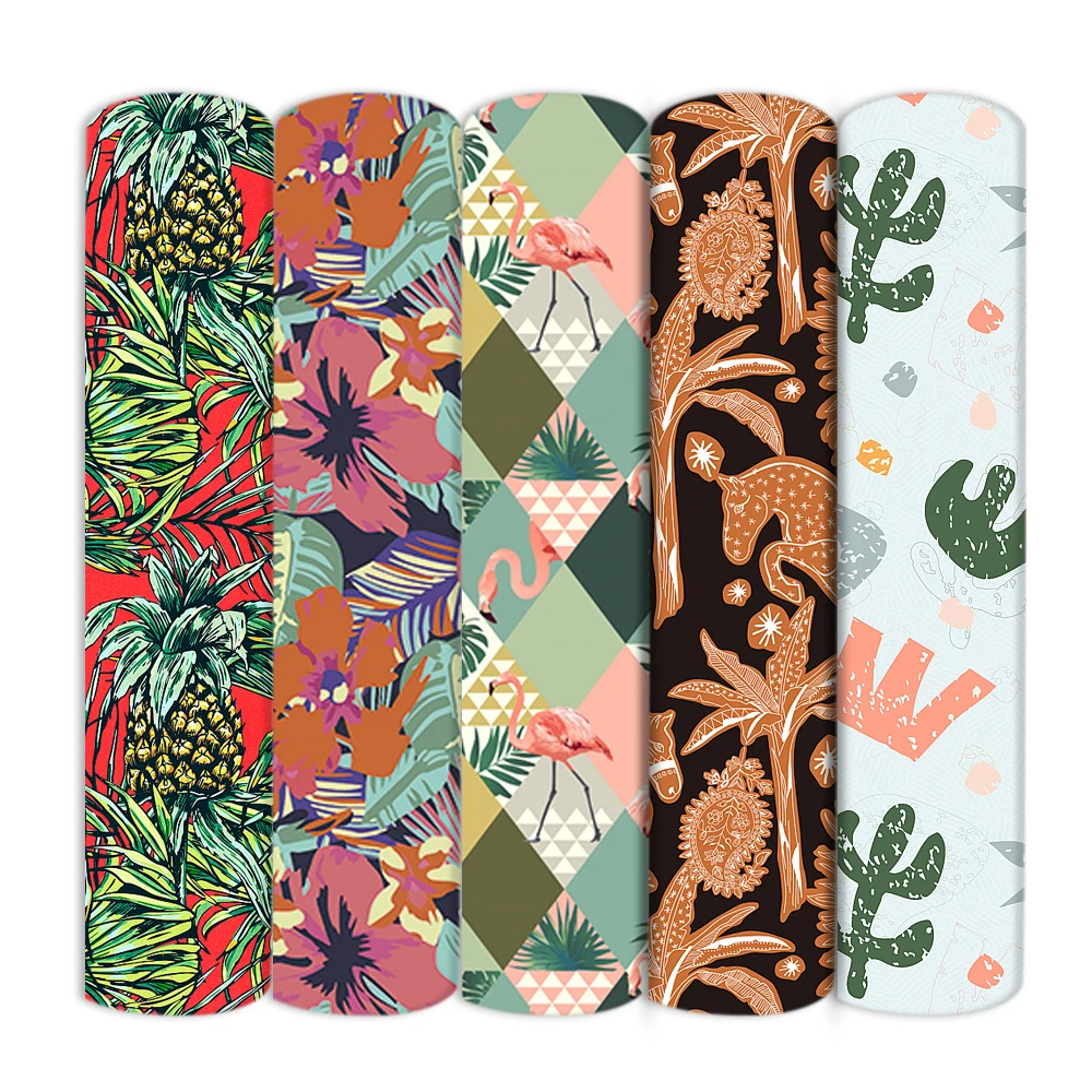 Папоротник лист ананас летняя Полиэстеровая хлопчатобумажная ткань Лоскутная