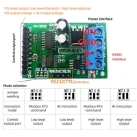 8ch dc 5v 12v 24v rs485 rs232 ttl modbus rtu control module uart for relay switch board plc multifunction relay module