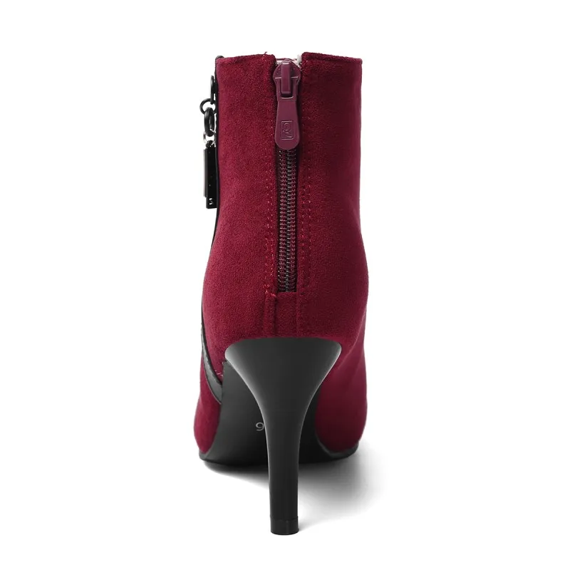 Женские ботинки с боковой молнией зимние больших размеров 9 10 11-15 | Обувь