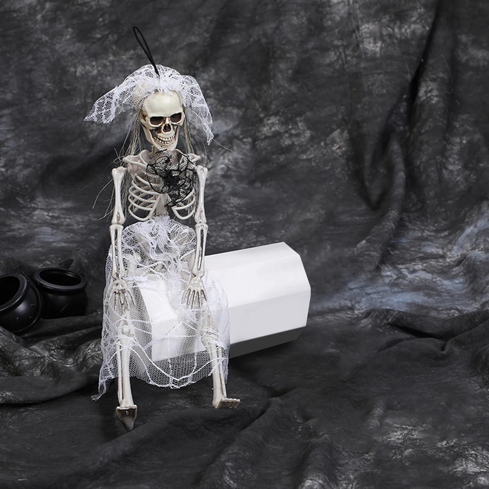 Компьютерный Хэллоуин повесить череп кукольная камера Смешные озорные реквизит