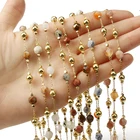 Позолоченные проволочные плетеные цепи, 6 мм граненые цепочки из бисера для самостоятельного изготовления ювелирных изделий, браслет, ожерелье, поставка 1 млот