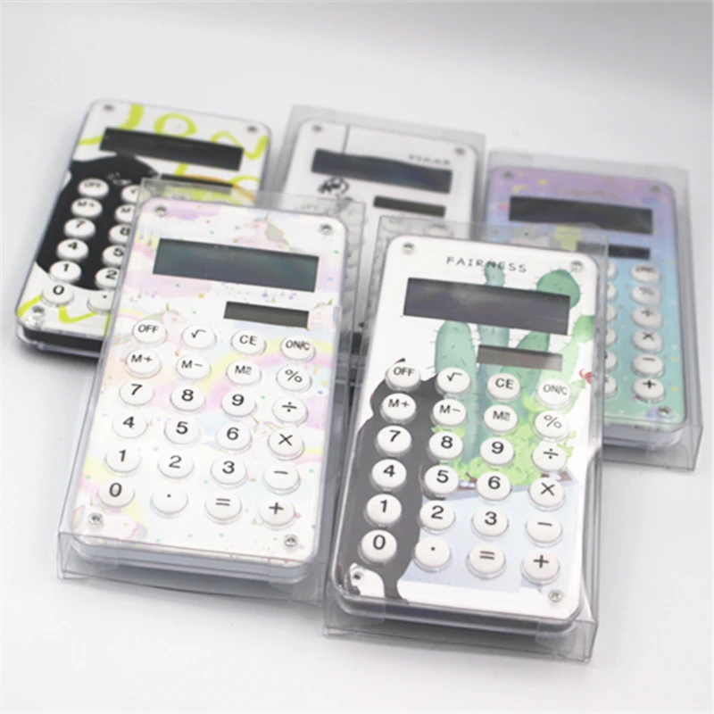 Карманный милый мини брелок с калькулятором 8 цифр портативный школьный