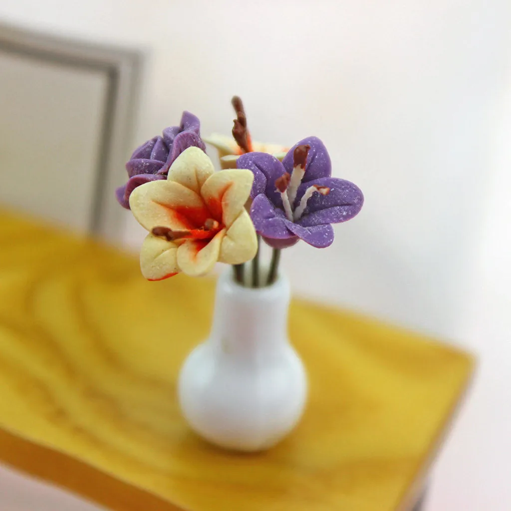 Искусственное украшение миниатюрная керамическая ваза для кукольного домика