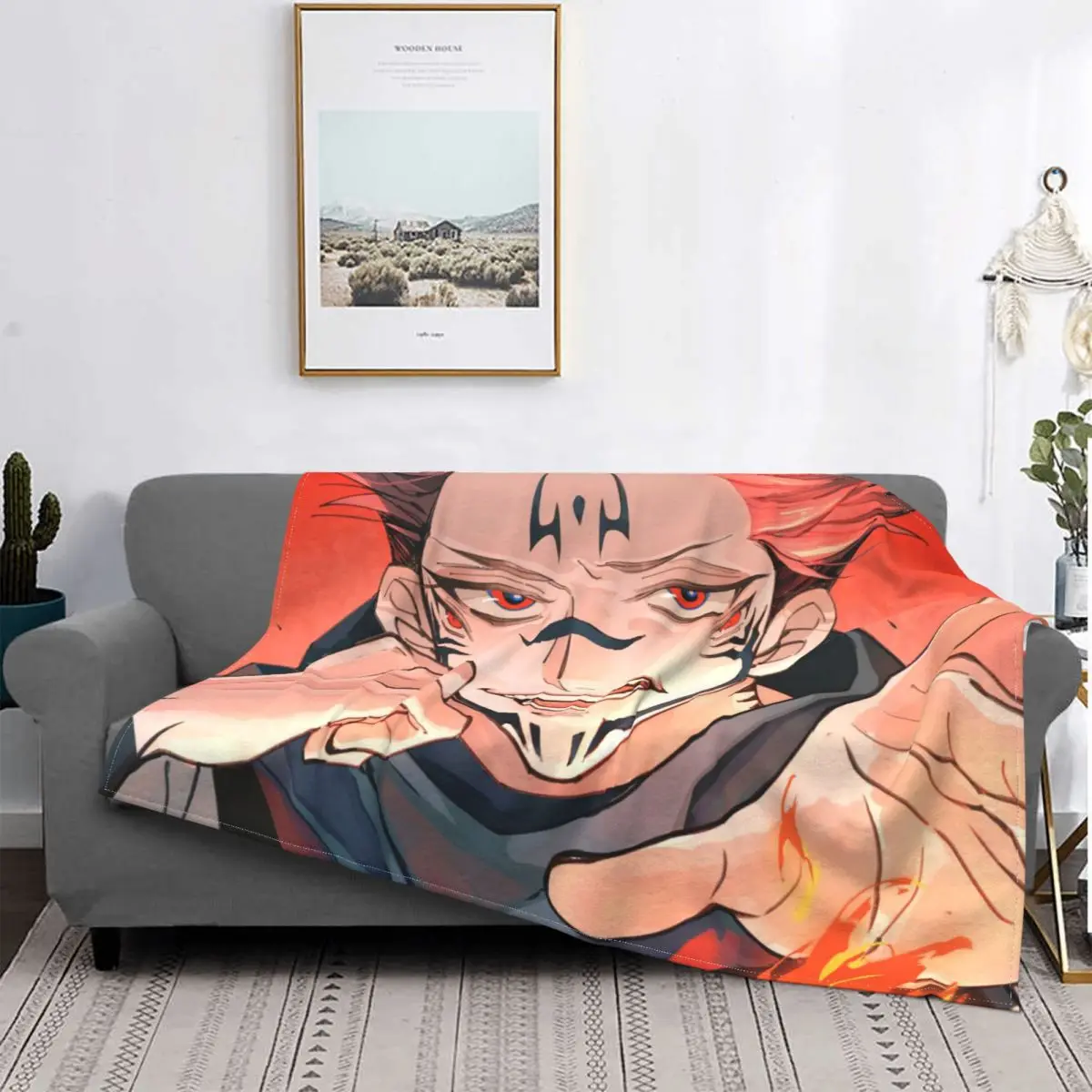 

Юютсу Kaisen Itadori Yuji manta juvende Anime, decorar de franela, bandolera portatil para el доме