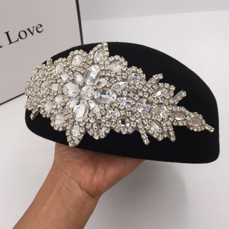 Японский Алмазный шерстяной фетровый берет для женщин аристократическая шляпа