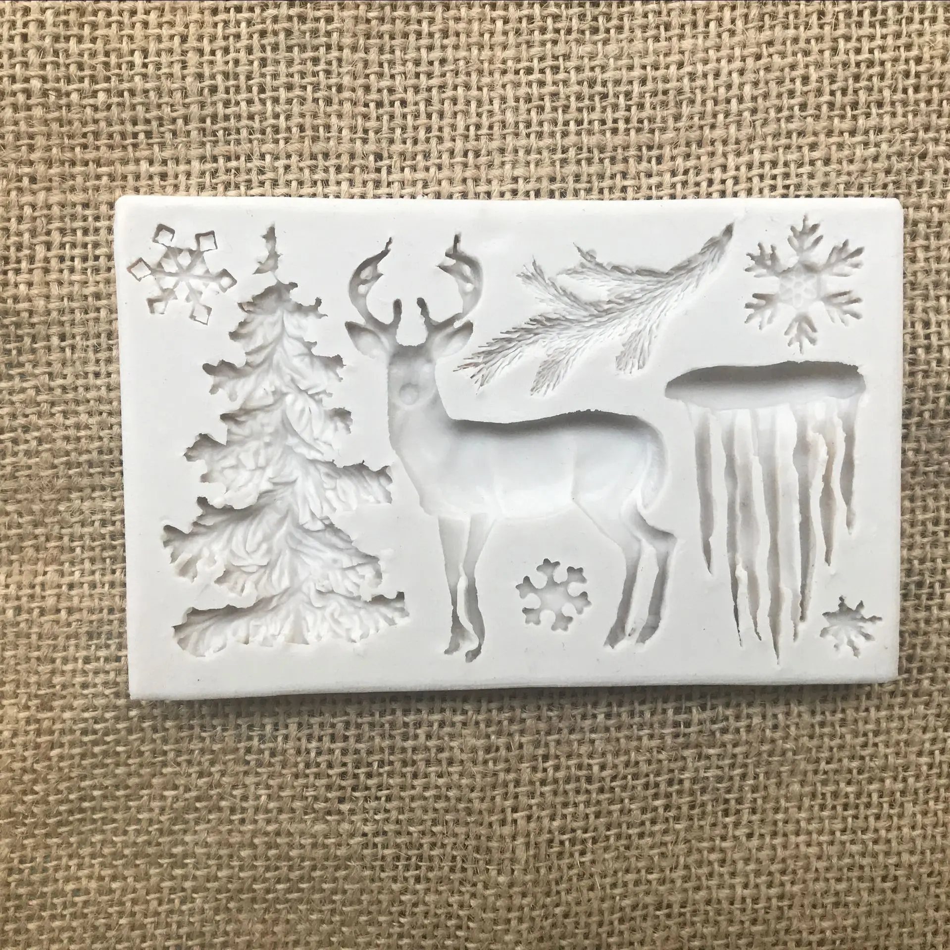 Silicone Cake Mold Christmas Reindeer Form Fondant Mould Decorating Tools DIY Pastry Kitchen Baking Accessories | Дом и сад