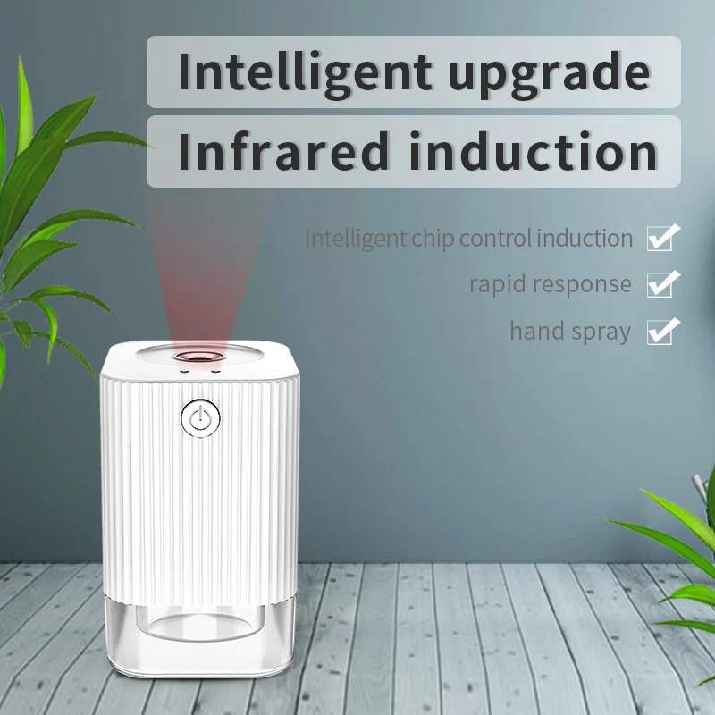 

2021 New Intelligent Infrared Induction Spray Sterilizer Timer Automatic Induction Soap Dispenser Alcohol Disinfection Sprayer