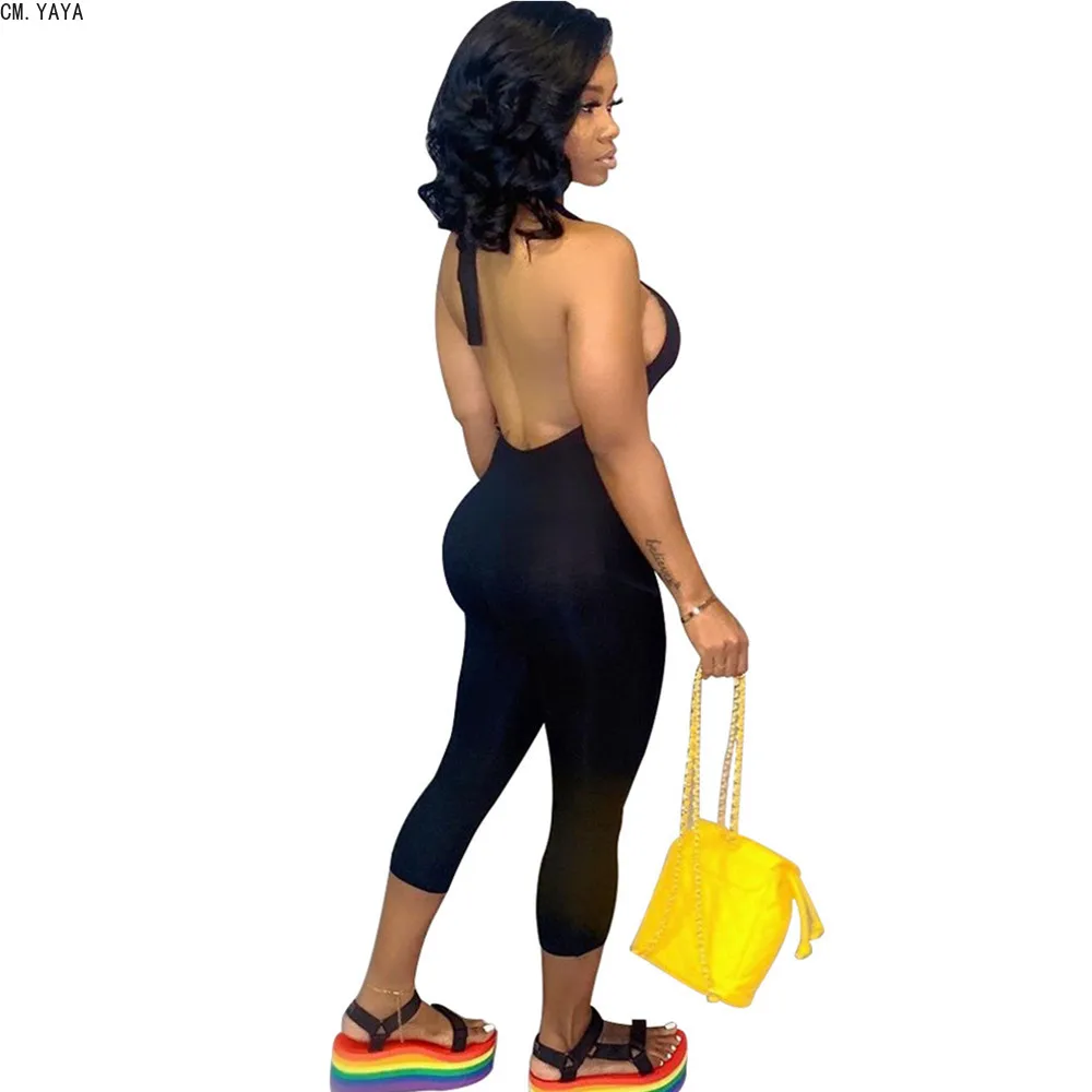 CM. YAYA сексуальный Облегающий комбинезон для ночного клуба с открытой спиной