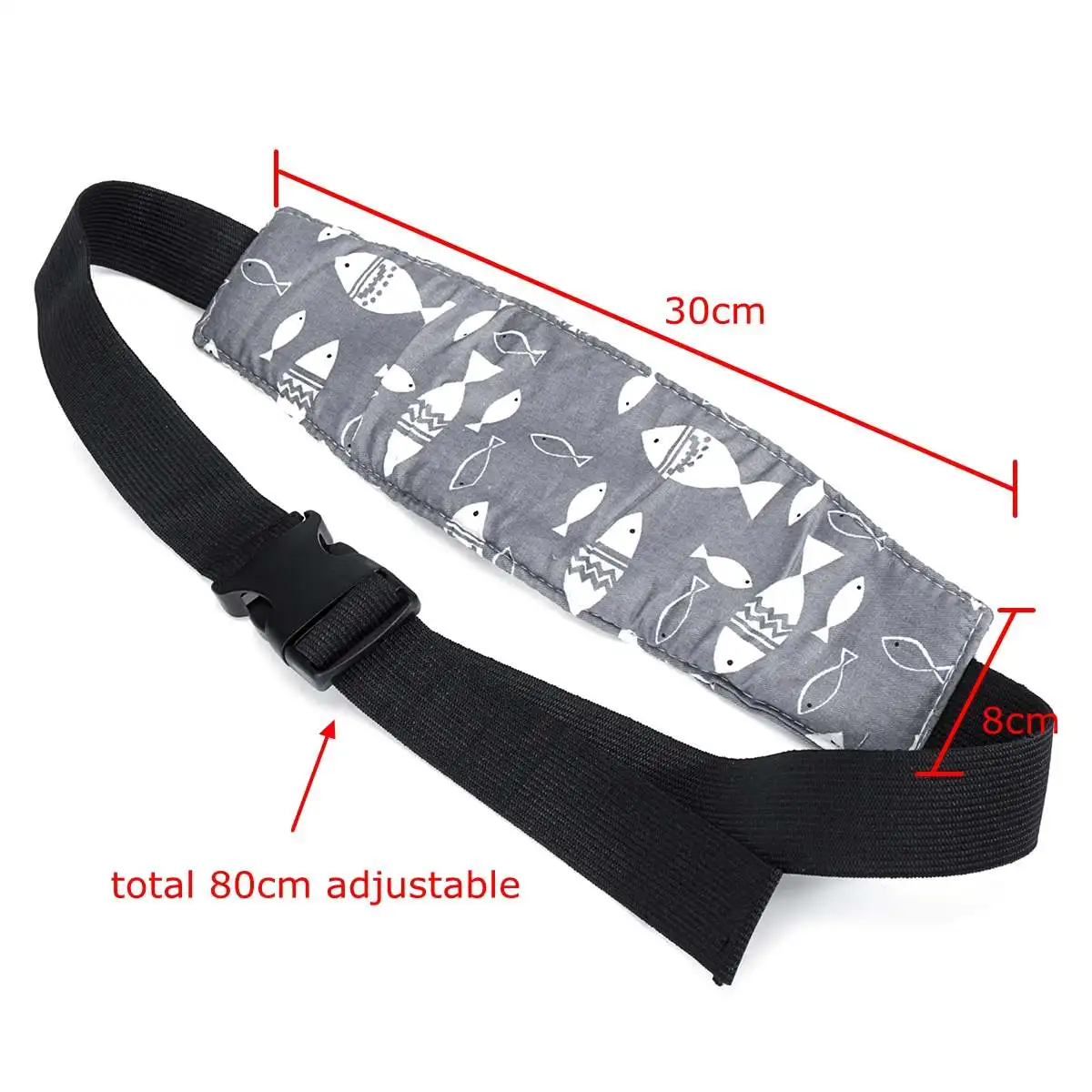 

Child Car Safety Seat Head Fixing Auxiliary Cotton Belt Adjustable Strap Belt Aid Head Strap Support